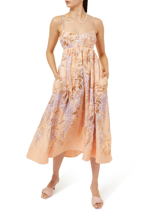 Rosa Bralette Midi Dress:Multi Colour:1