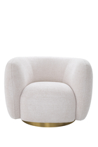 Roxy Lyssa Off-White Swivel Chair