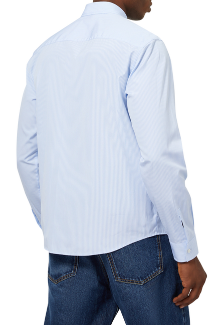 Valentino Garavani Long-Sleeve Pinstripe Cotton Shirt