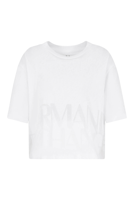 Logo Print Cropped T-Shirt