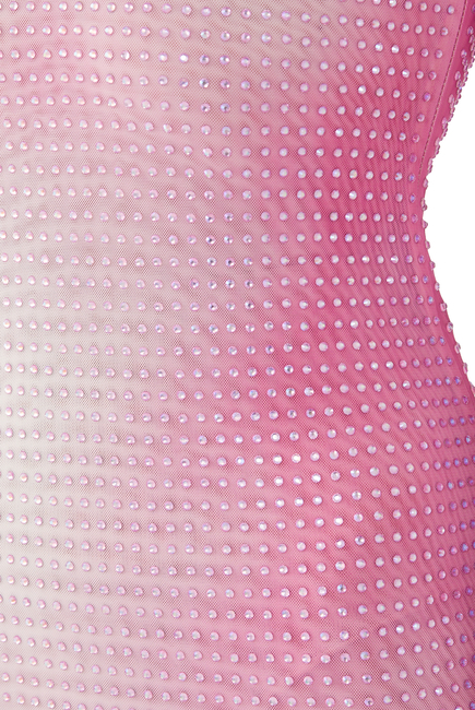 Crystal Off-Shoulder Contour Maxi Dress