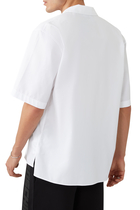 Rubber Logo Short Sleeve Cotton Shirt