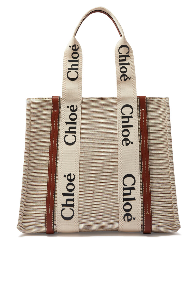 Buy Chloe Woody Tote Bag - Womens for AED 3190.00 Tote Bags ...