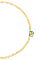 Floating Pendant Chain Necklace, 18k Gold-Plated Sterling Silver with Enamel & Stone
