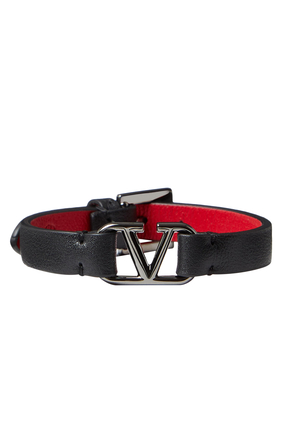 Valentino Garavani  VLogo Leather Bracelet