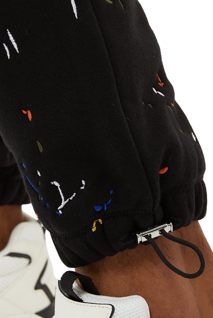 Embroidered Paint Drip Core Logo Sweatpants