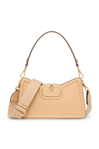 VLogo Leather Shoulder Bag