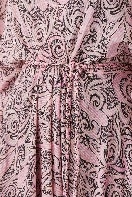 Paisley Print Scarf Detail Dress