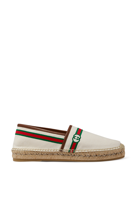 Embroidered Canvas Espadrille