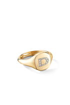 Mini DY Initial Pinky Ring