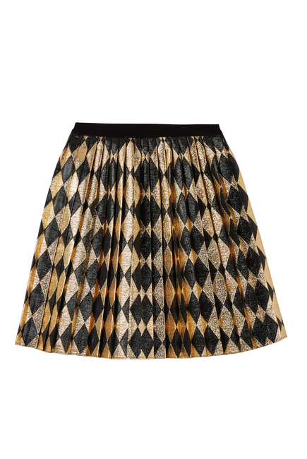 Lamé Pleated Skirt