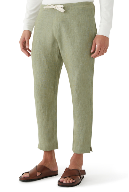 Elasticated Linen Trousers