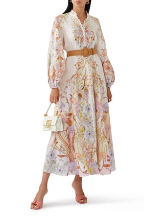 Floral Billow Midi Dress
