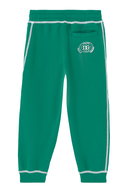 Kids Cotton Jogging Pants with Contrasting Stitching