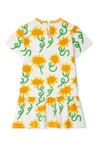 Kids Sunflower Cotton Dress