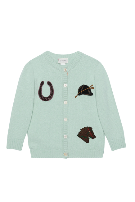 Horse Patch Wool Cardigan
