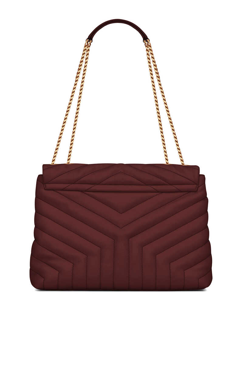 Buy Red Saint Laurent Loulou Medium in Y-Quilted Leather - Womens for AED 8400.00 Shoulder Bags ...