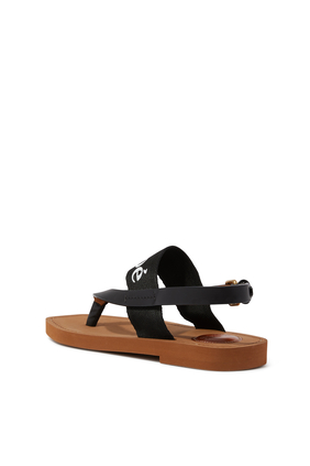 Woody Logo Sandals