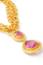 Santorini 24K Gold-Plated Quartz Necklace