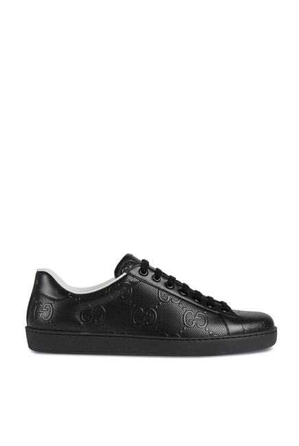 M.NEW ACE SNKR GG LEATHER:Black:4.5