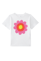 Kids Flower Logo Print T-Shirt