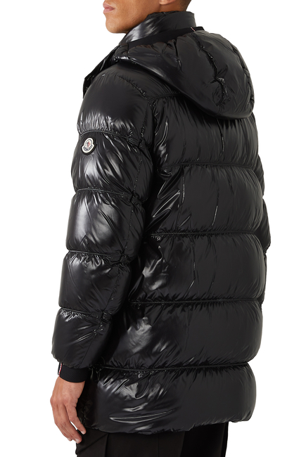 Long Quilted Nylon Coat