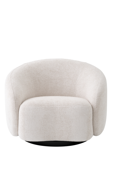 Amore Lyssa Off-White Swivel Chair