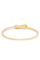 Cleo Yellow Quartz Diamond Slim Slip-on Bracelet in 18kt Yellow Gold