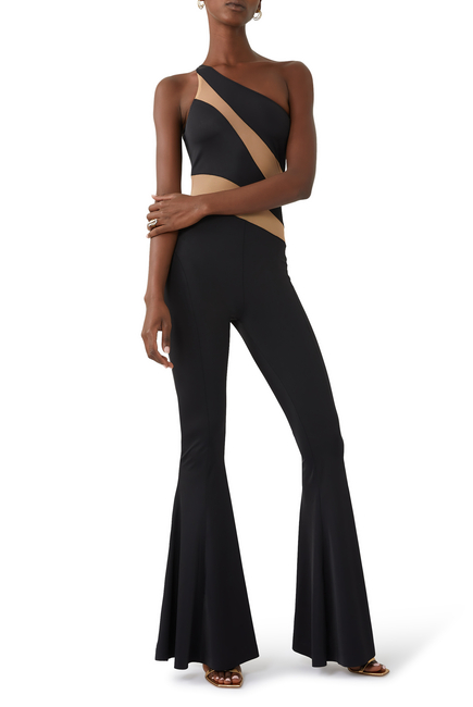 Snake Mesh Fishtail Jumpsuit