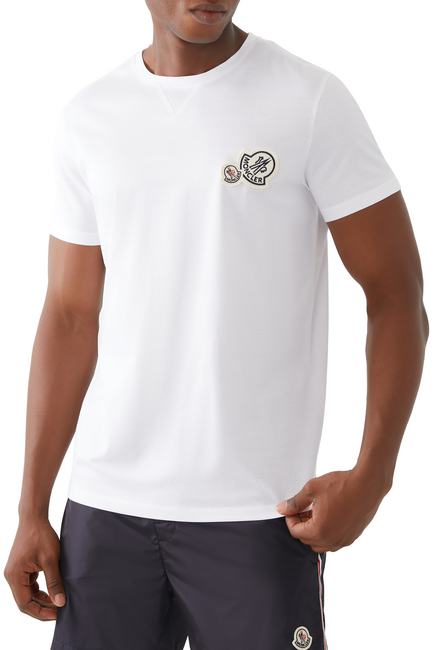 Double Logo Cotton T-Shirt