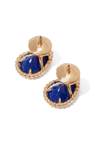 Serpent Bohème S Motif Stud Earrings, set with Lapis Lazulis, in yellow gold