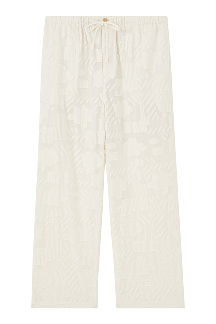 Embroidered Cotton Pants