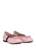 Kids Patent Leather Ballet Flats with Bow