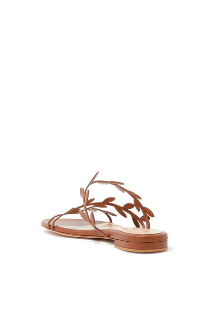 Flavia Leather Asymmetrical Sandals