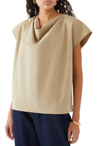 Bailey Draped Cowl Neck Top