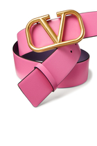 Valentino Garavani V Logo Reversible Buckle Belt