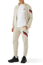 Tricolour Trim Zip-Up Sweatshirt