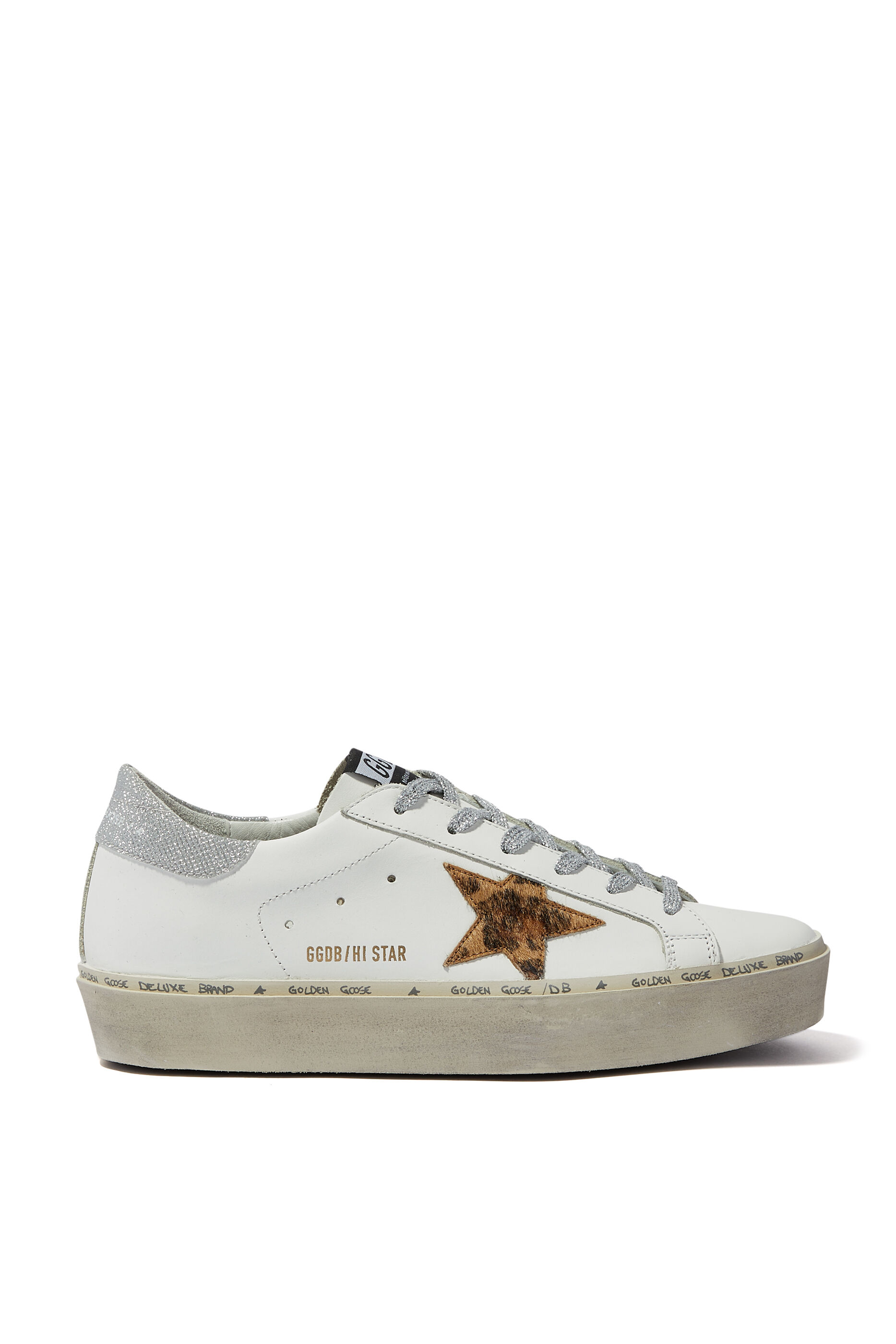 superstar leather sneakers with metallic back