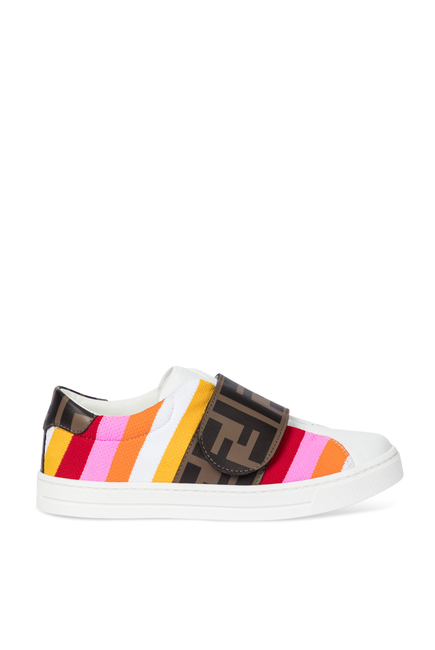Striped Leather Sneakers