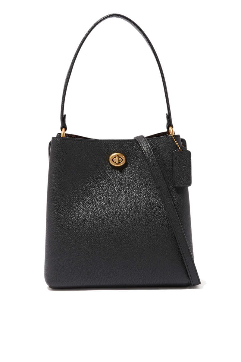 Buy Black Coach Charlie 21 Pebble Leather Bucket Bag - Womens for AED 1500.00 Coach ...