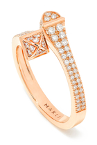 Cleo Ring, 18k Pink Gold & Diamonds