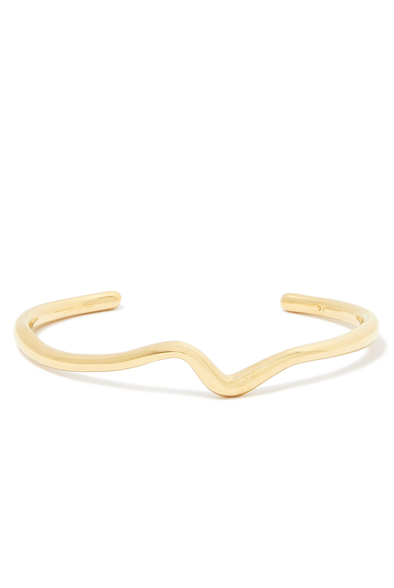Molten Wave Cuff Bracelet, 18k Yellow Gold