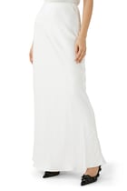 Fitted Crepe Tailored Maxi Dress