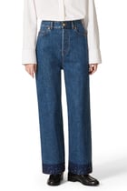 Embroidered Straight-Leg Jeans