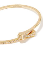 Cleo Slim Bangle, 18k Yellow Gold with Full Diamonds