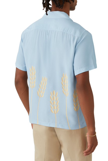 Floaty Shirt With Wheat Print