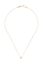 Rock Circle Diamond Necklace in 18kt Yellow Gold