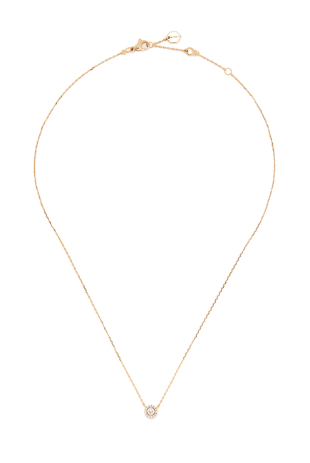 Rock Circle Diamond Necklace in 18kt Yellow Gold