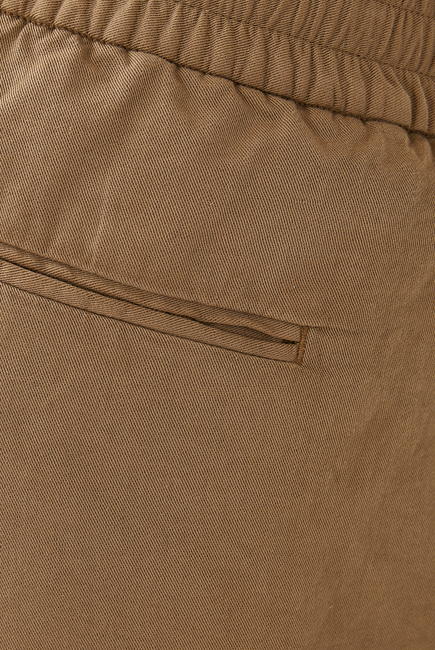 Drawstring Cotton-Linen Shorts