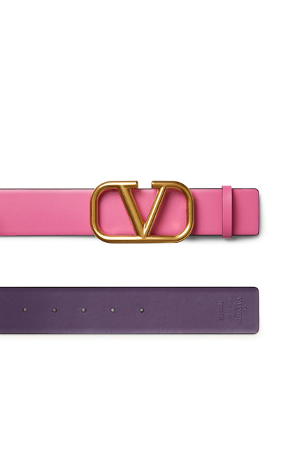 Valentino Garavani V Logo Reversible Buckle Belt